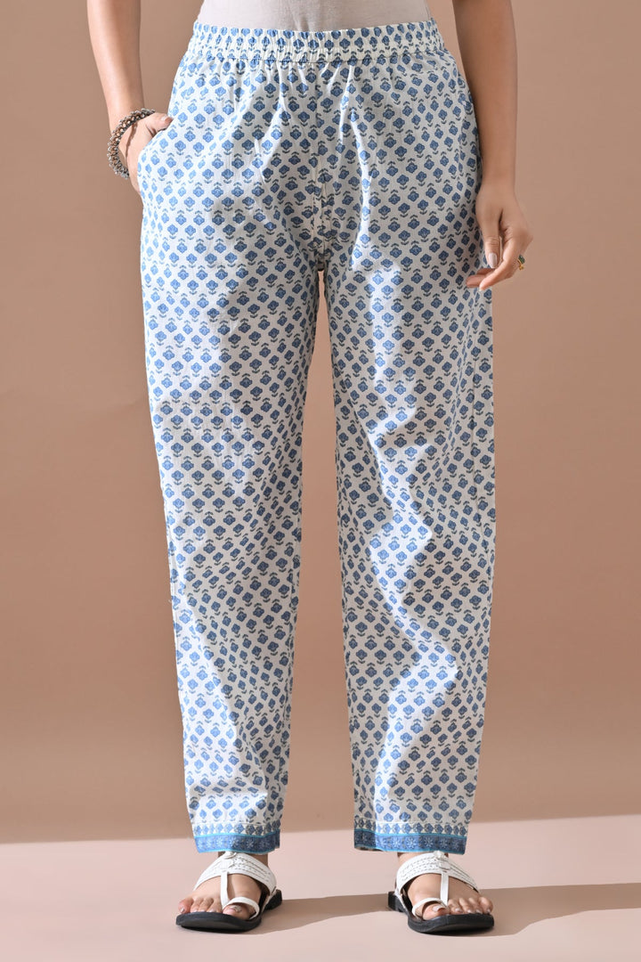 Cream Floral Printed Kurta Set