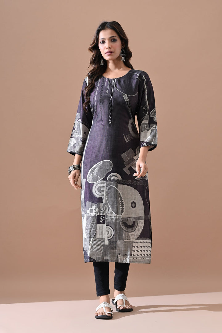 Green Printed Kurta