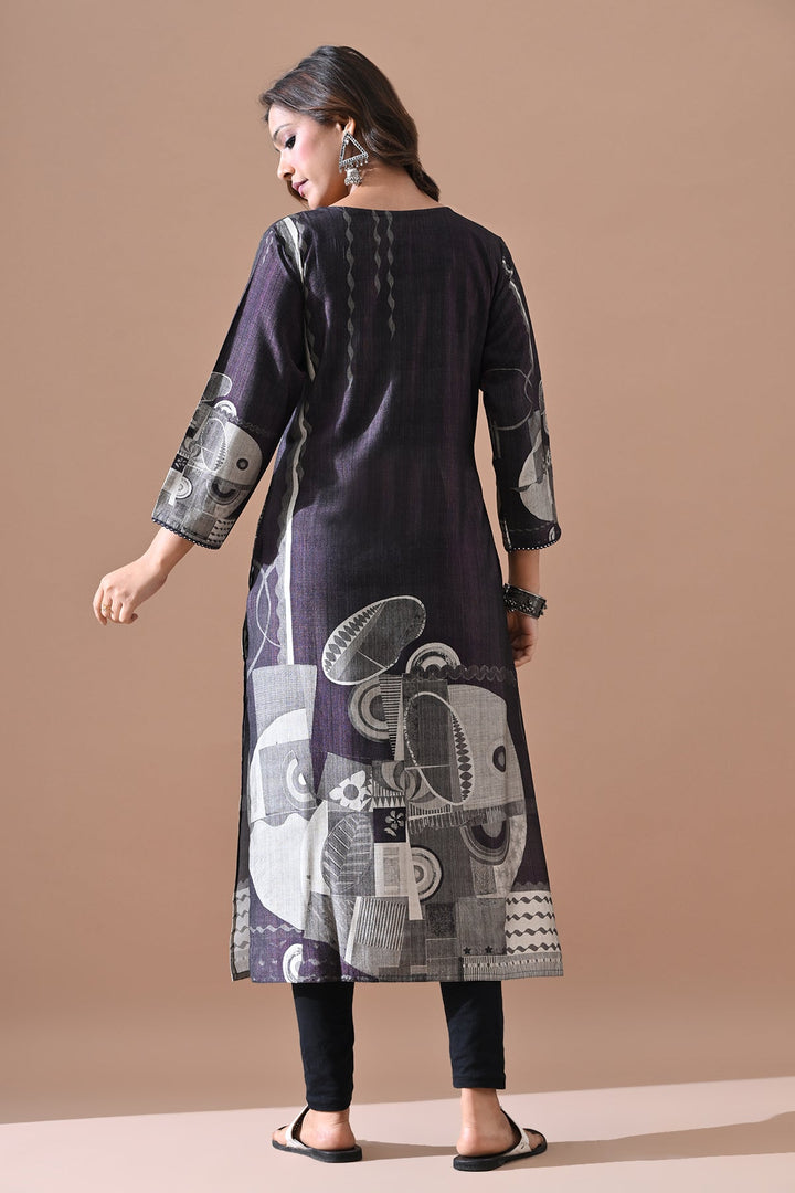 Green Printed Kurta