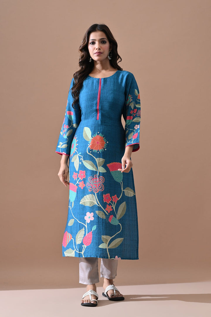 Blue Printed Kurta