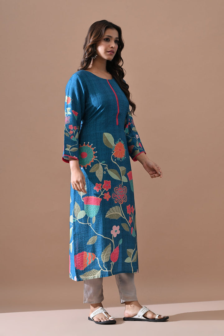 Blue Printed Kurta