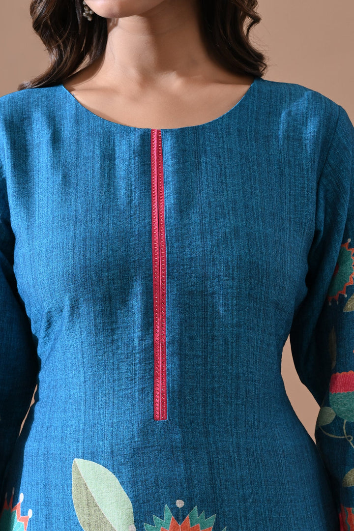 Blue Printed Kurta