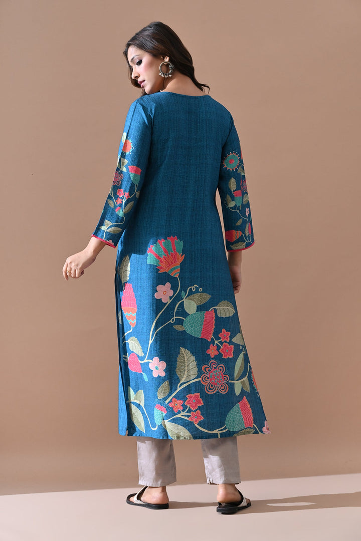 Blue Printed Kurta