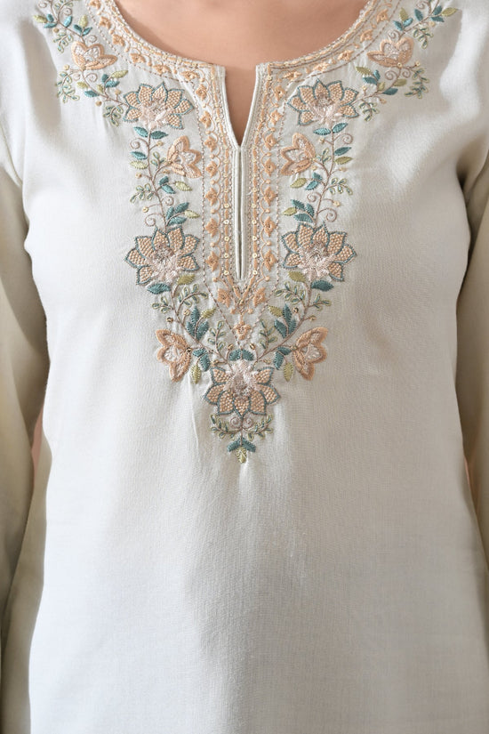 Cream Embroidered Top