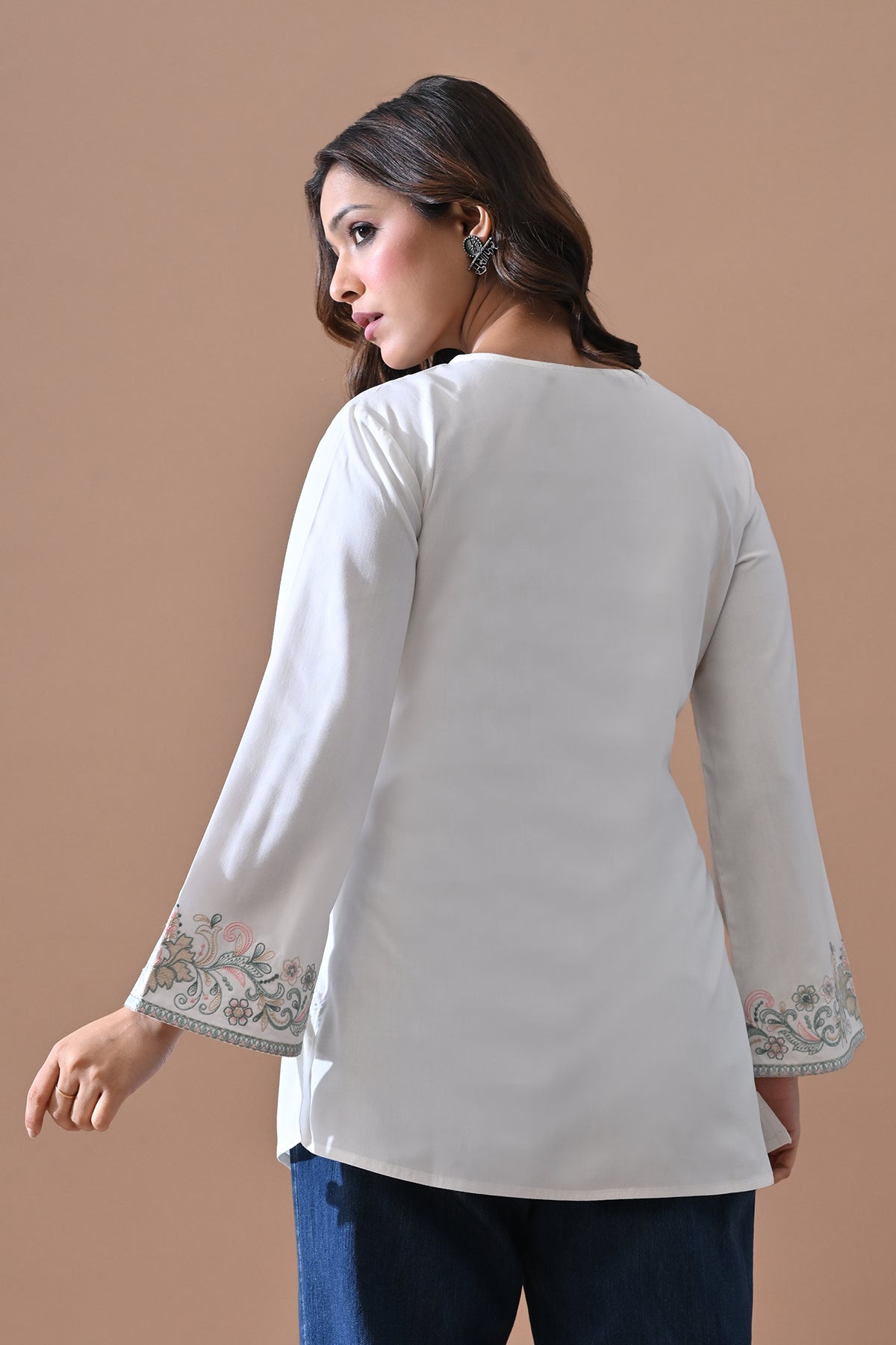 White Embroidered Top
