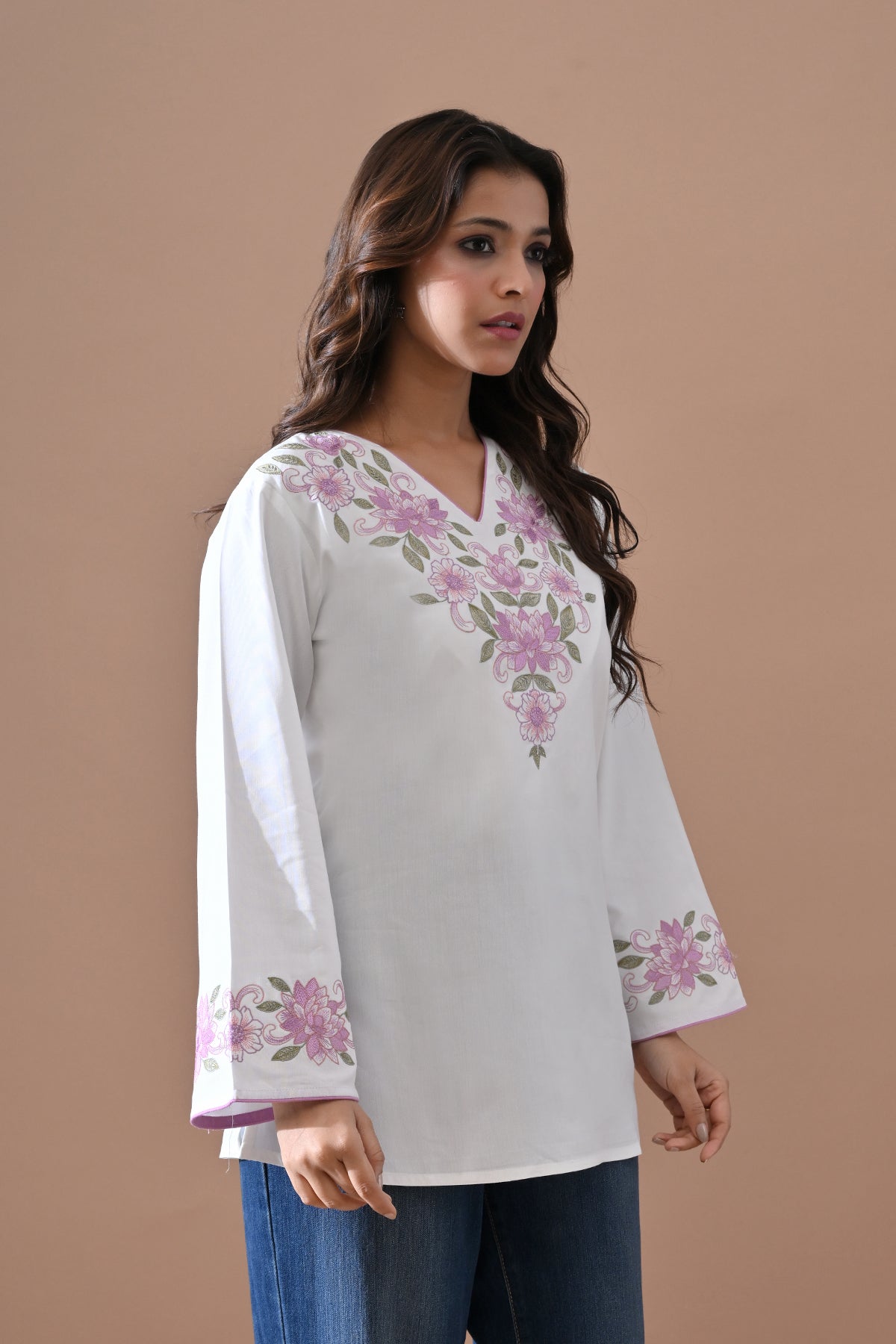 White Embroidered Top
