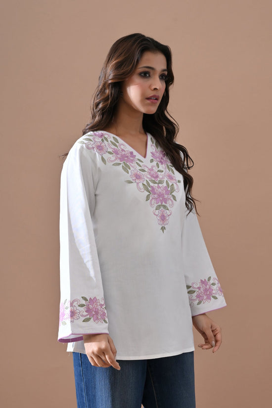 White Embroidered Top