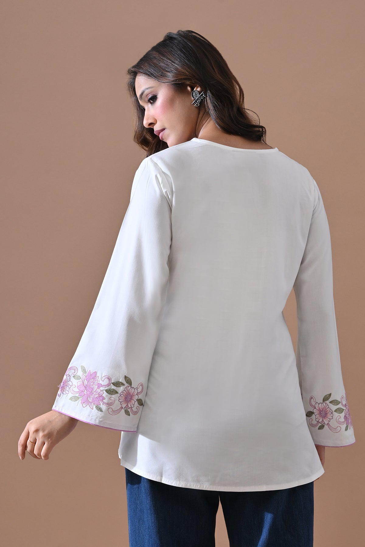 White Embroidered Top