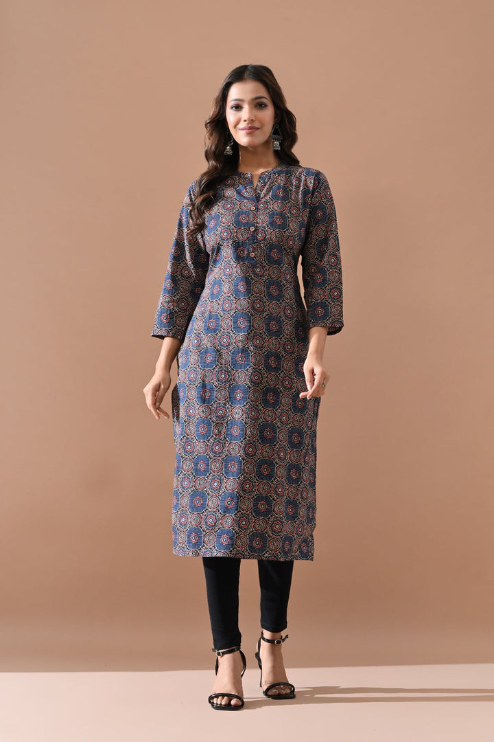 Blue Printed Kurta