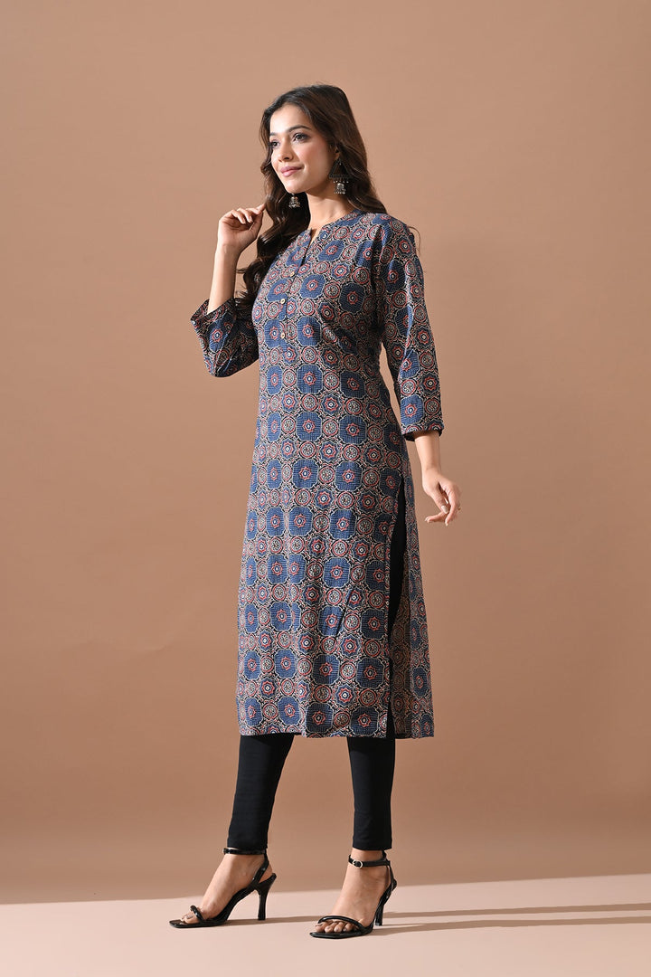 Blue Printed Kurta
