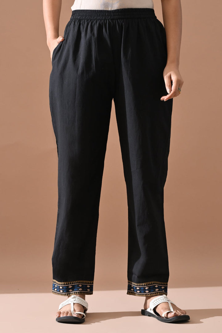 Black Printed Kurta Set