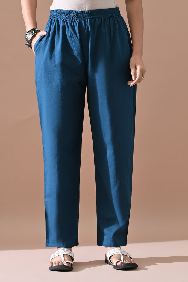 Blue Printed Kurta Set