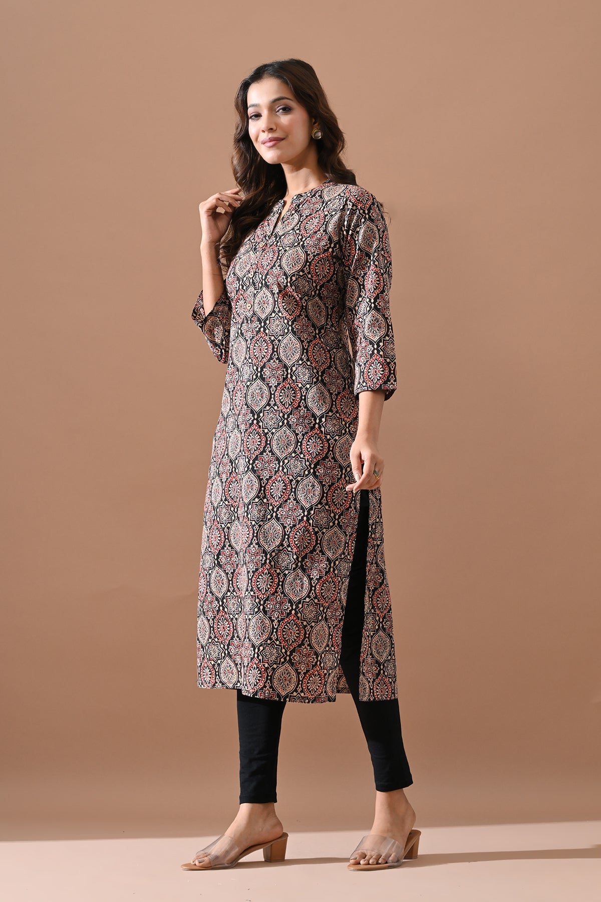 Black Printed Kurta