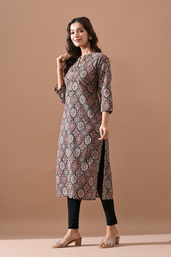 Black Printed Kurta