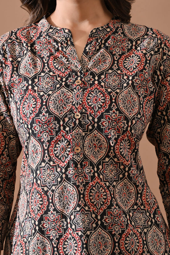 Black Printed Kurta