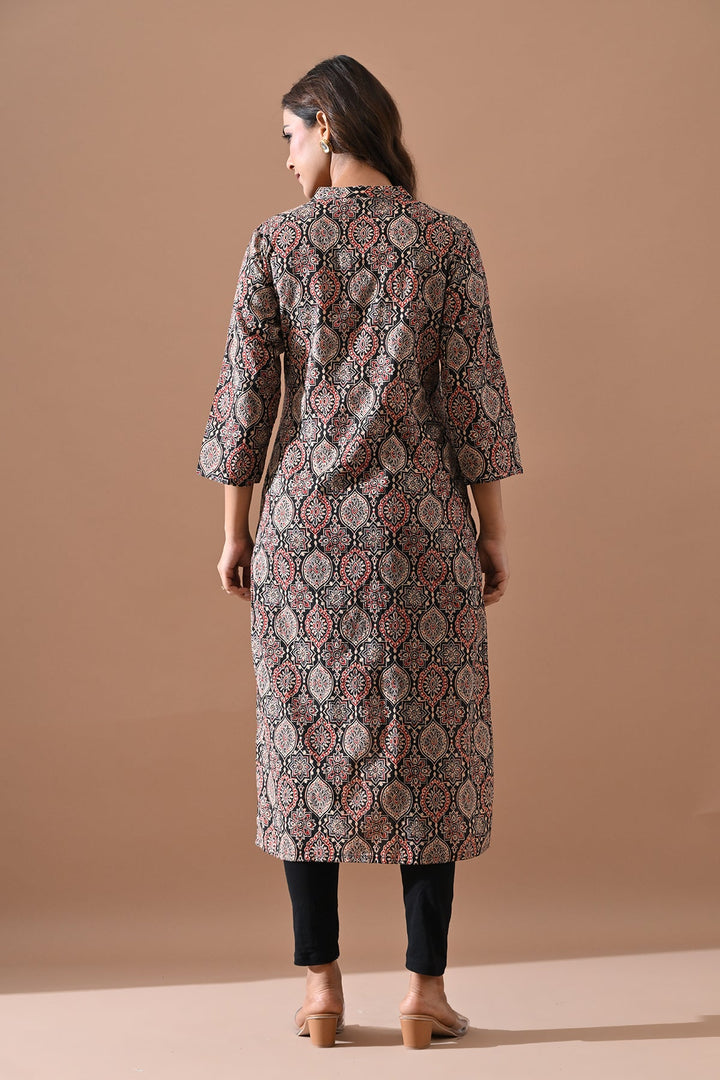 Black Printed Kurta