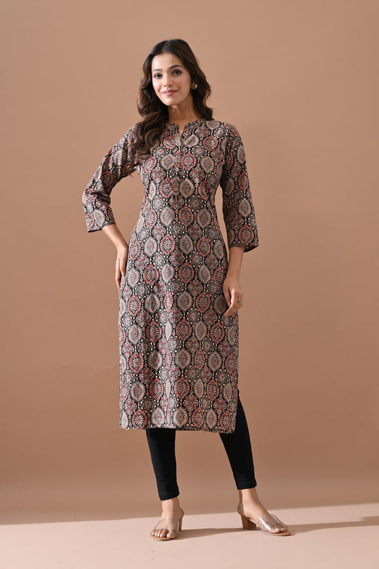 Black Printed Kurta
