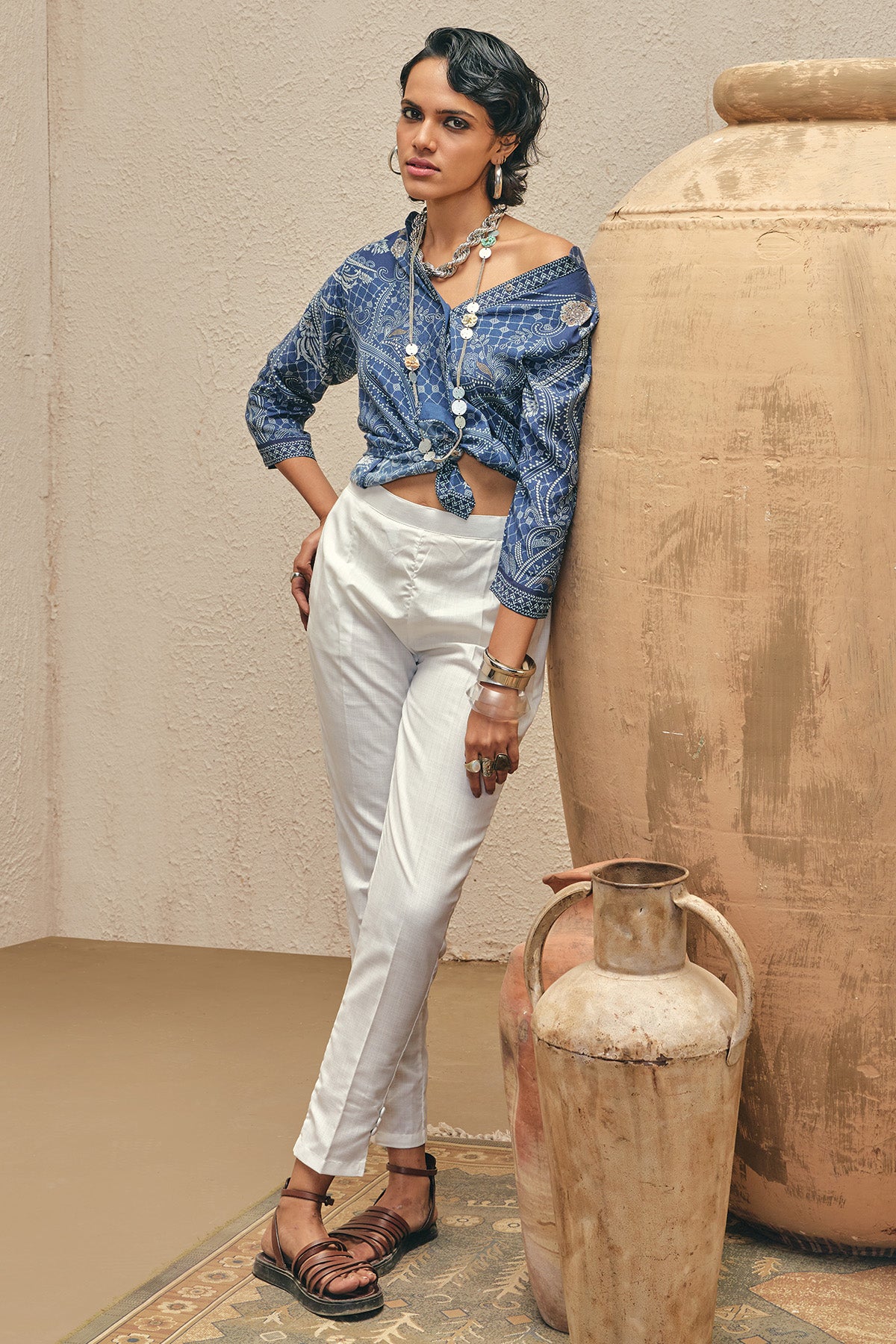Blue Printed Top
