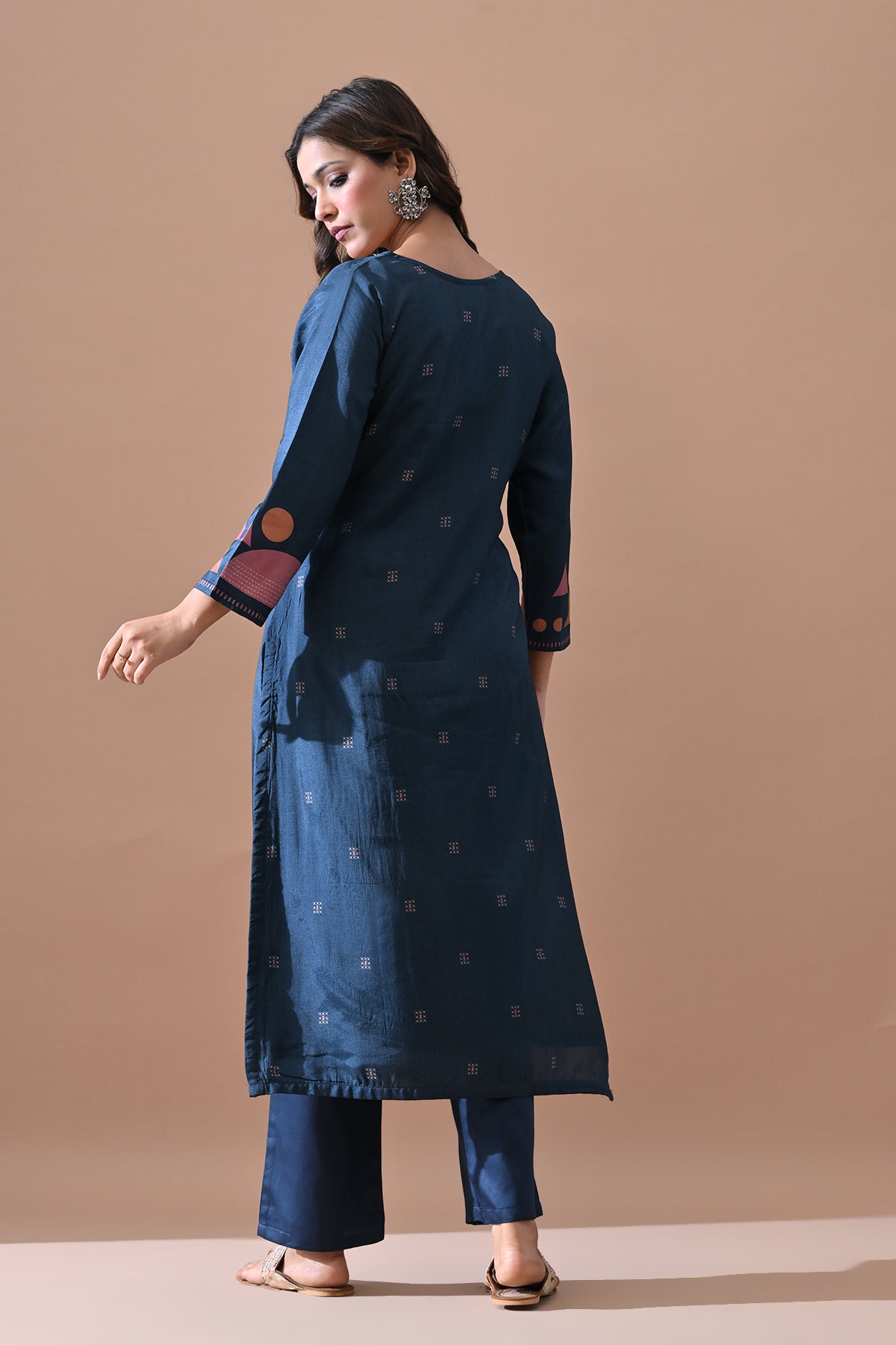 Blue Printed Kurta Set