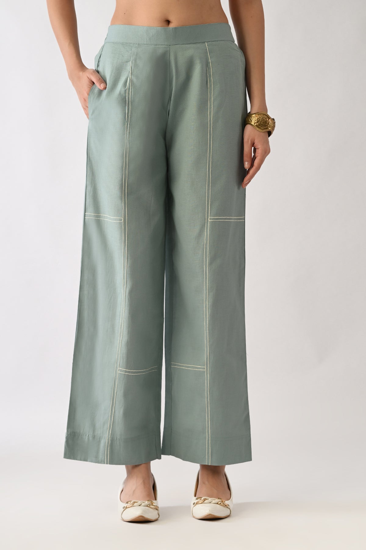Green Embroidered Co-Ord Set