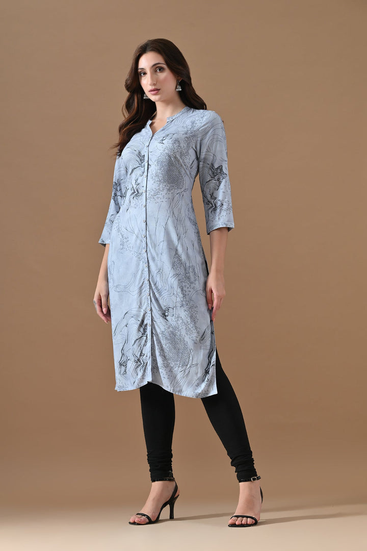 Blue Printed Kurta