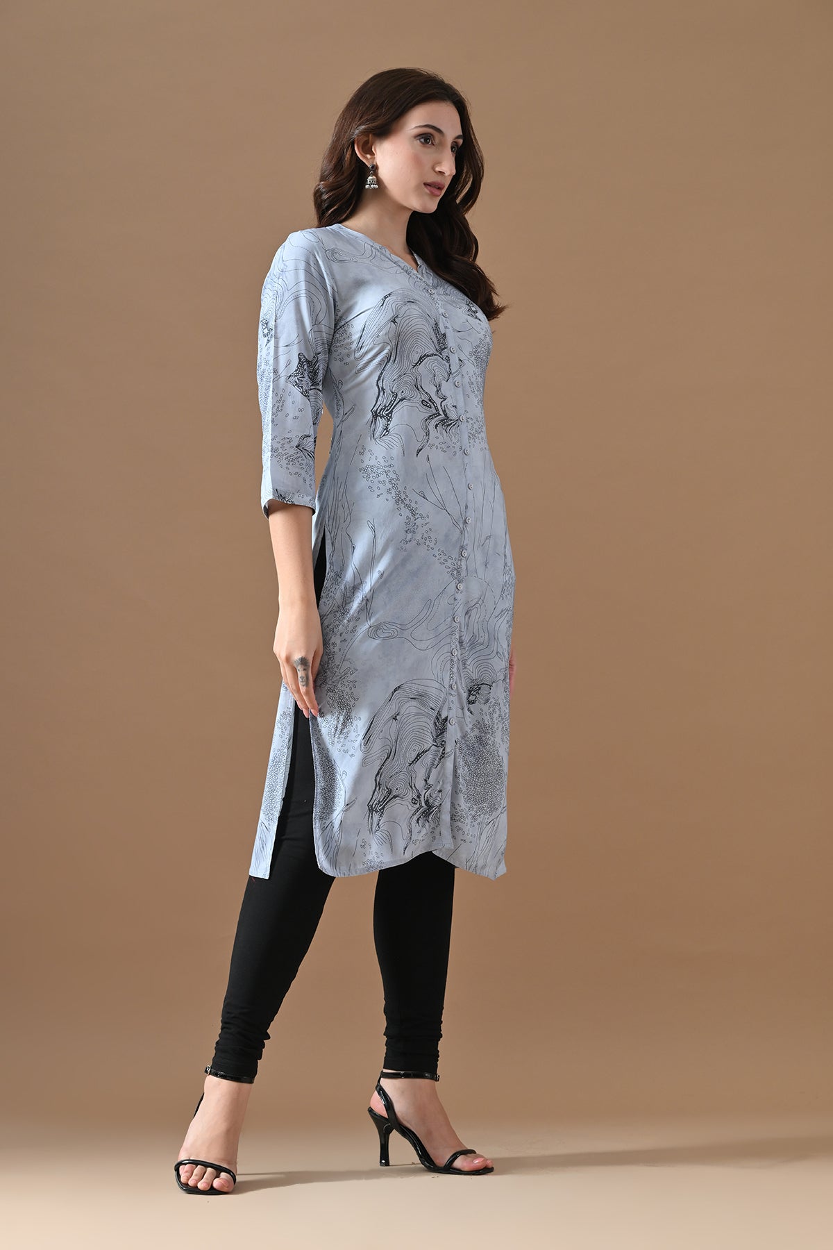Blue Printed Kurta