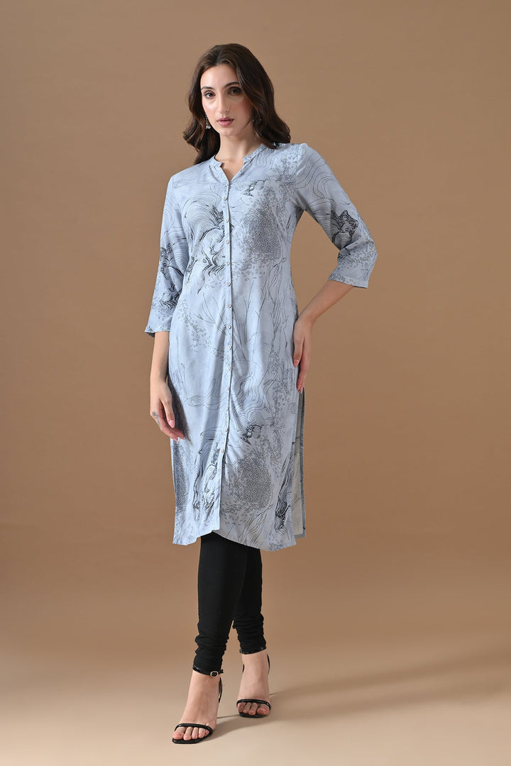Blue Printed Kurta