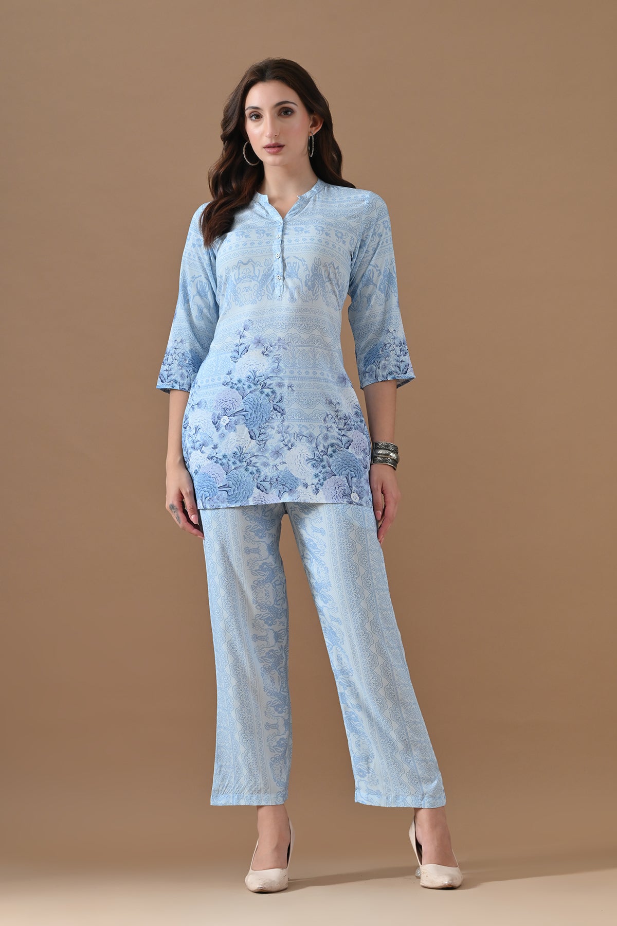 Blue Printed Co-Ord Set