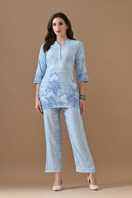 Blue Printed Co-Ord Set