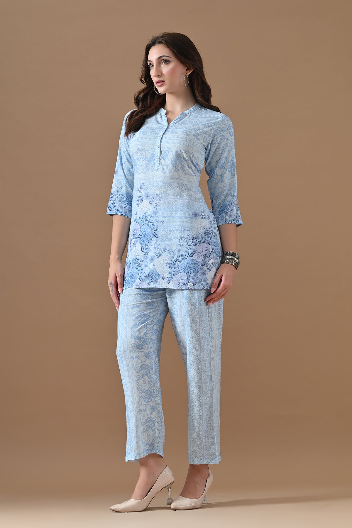 Blue Printed Co-Ord Set