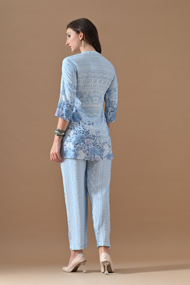 Blue Printed Co-Ord Set