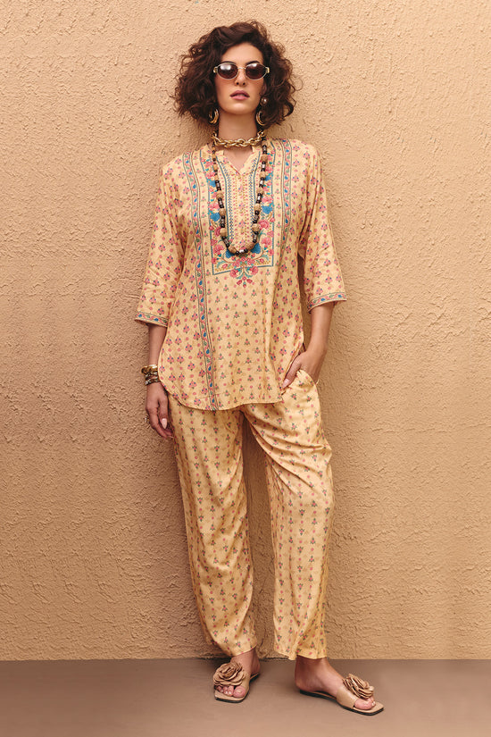 Cream Printed Co-Ord Set