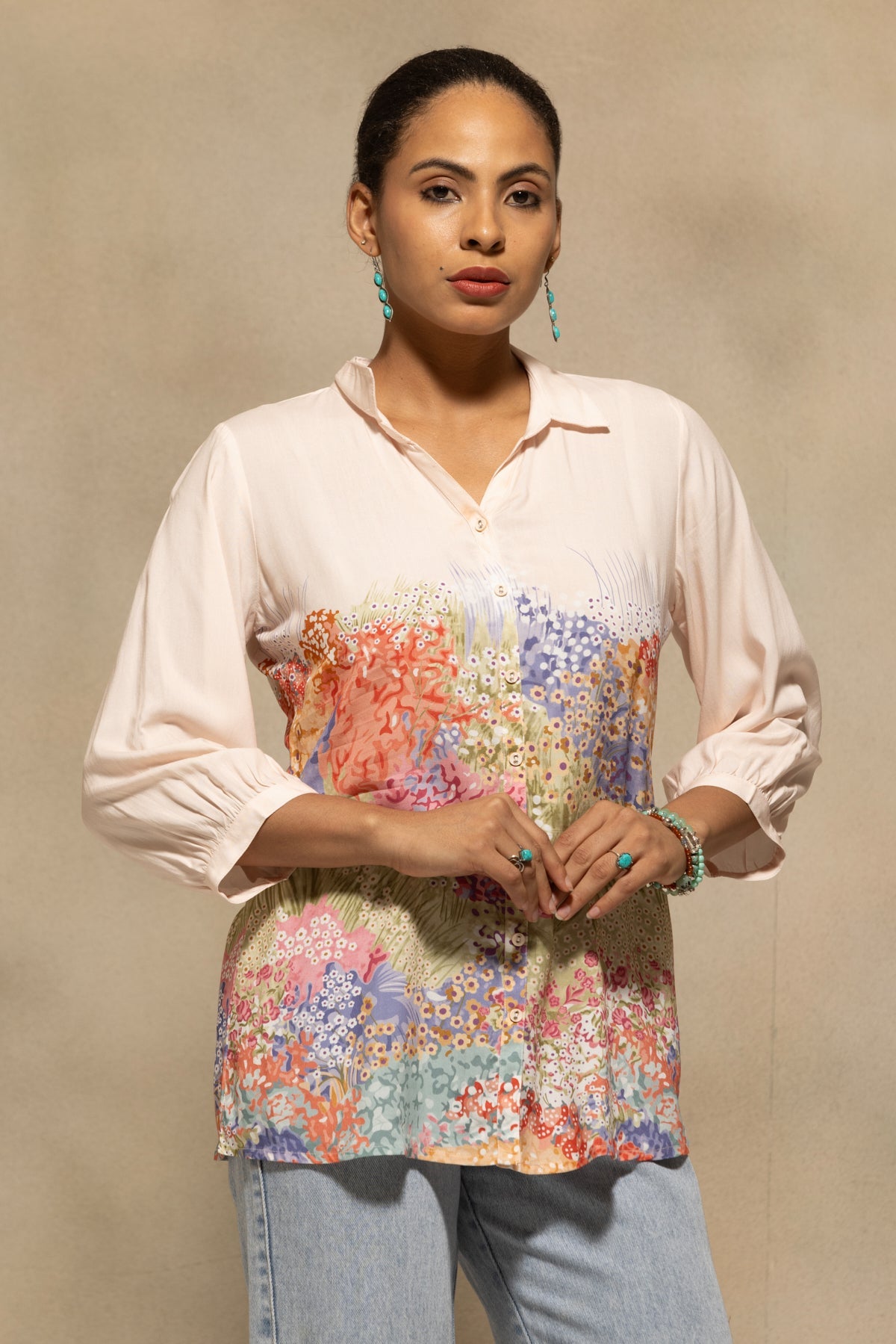 Light Pink Printed Top
