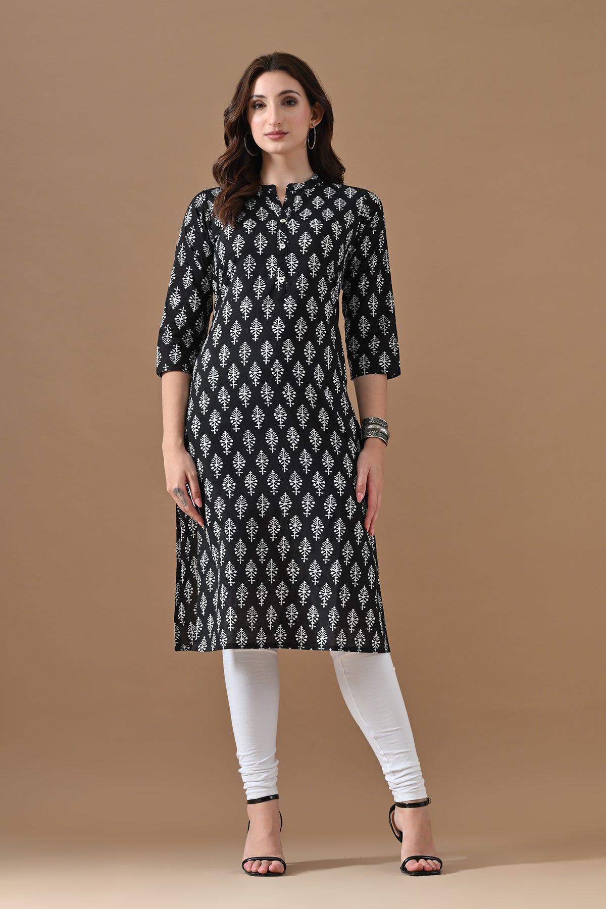 Black Printed Kurta
