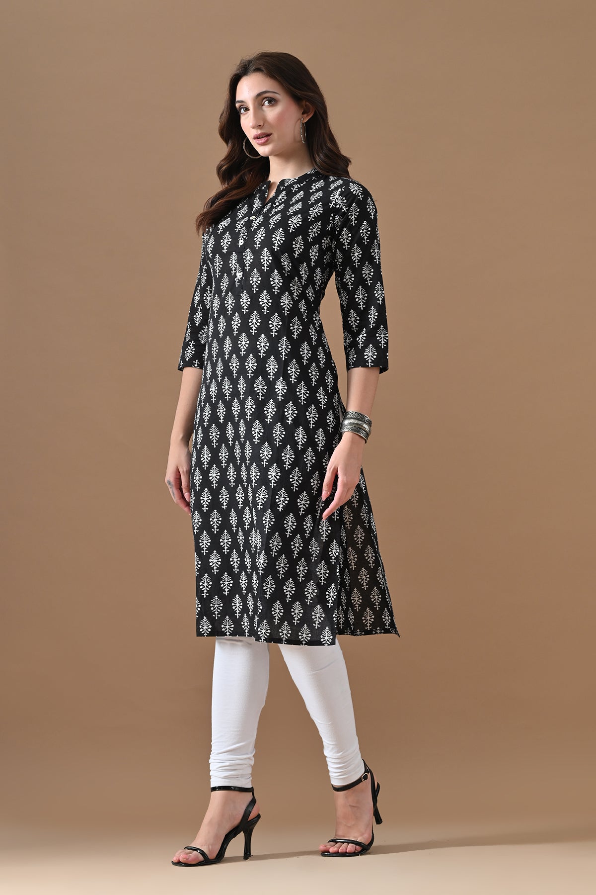 Black Printed Kurta