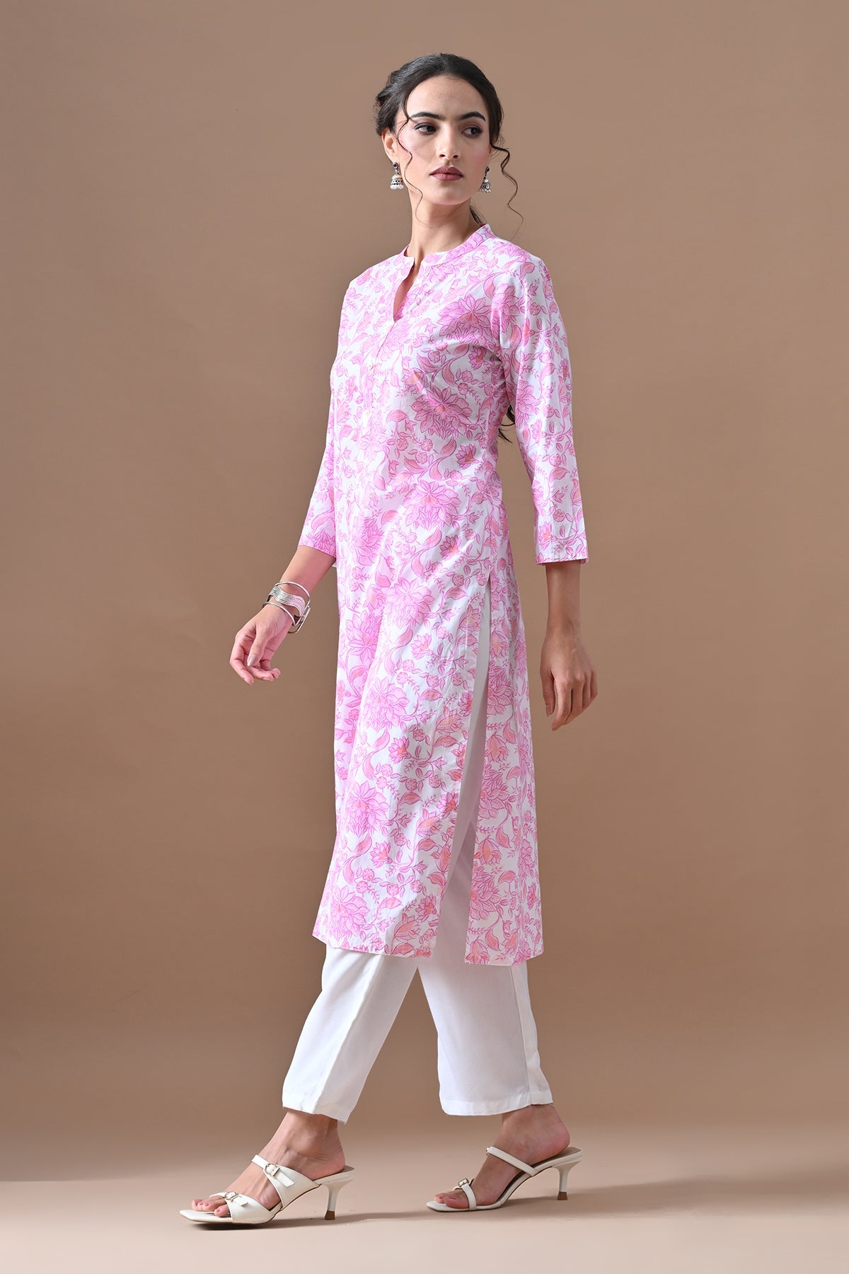 White Printed Kurta