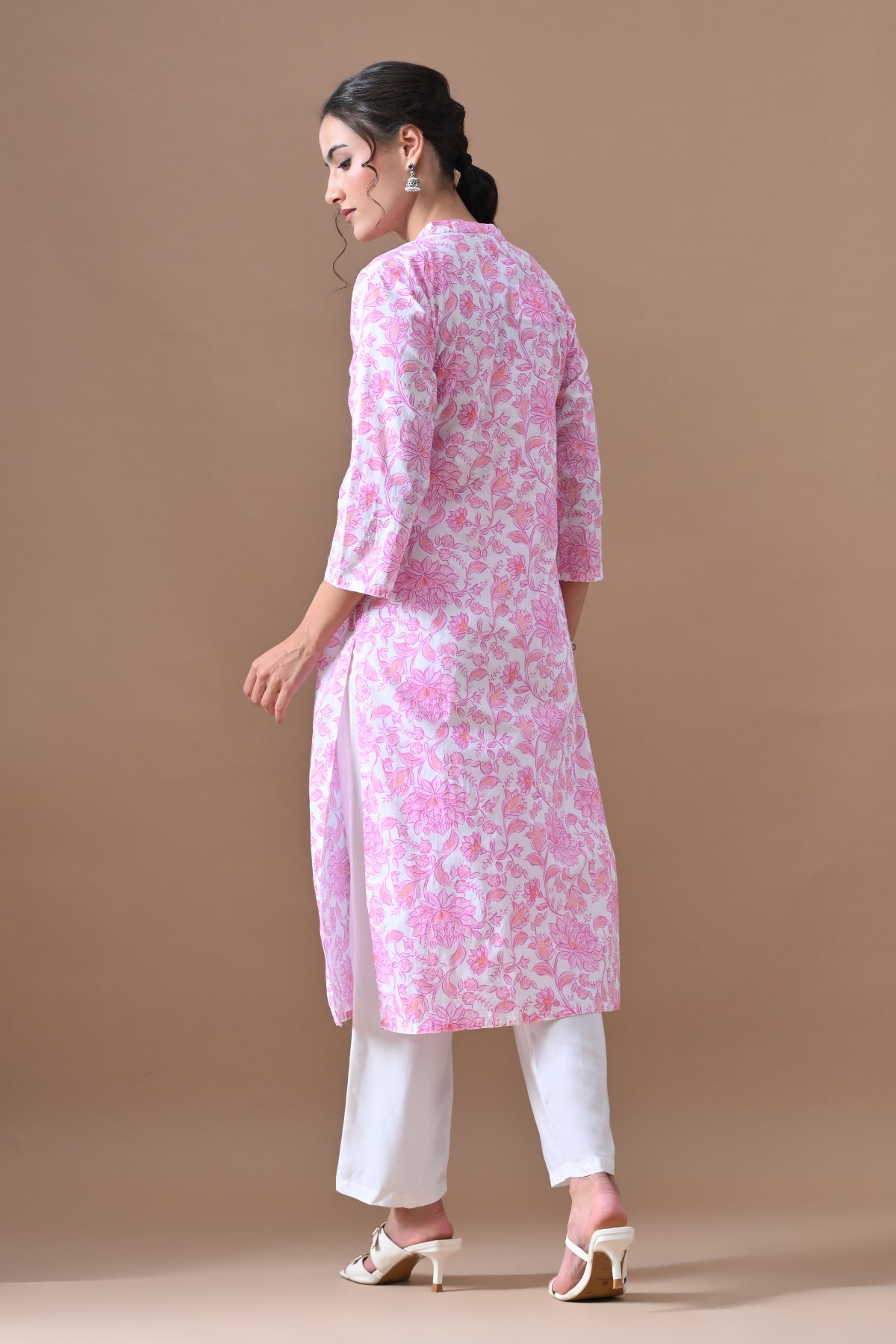 White Printed Kurta