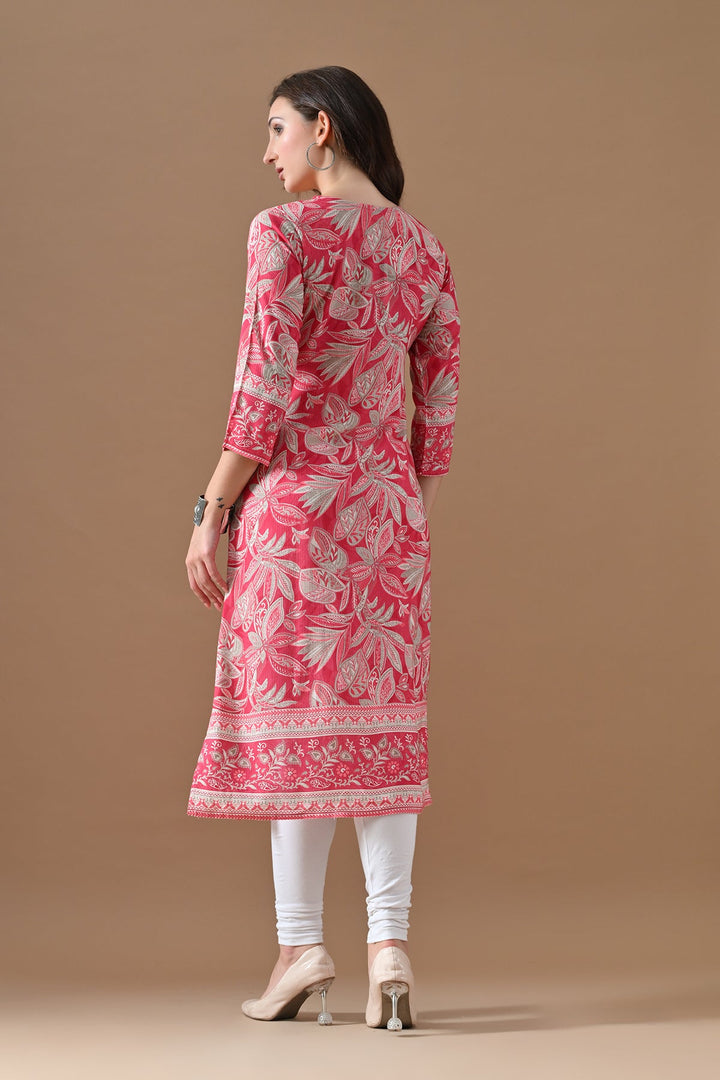 Pink Printed Kurta