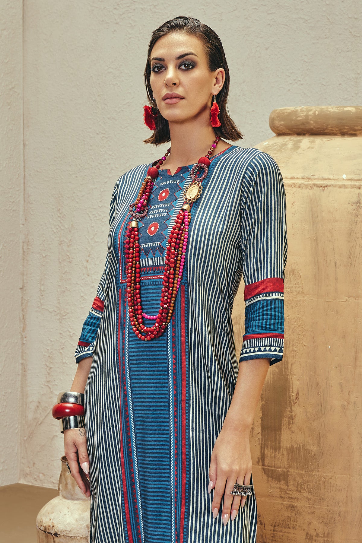 Blue Printed Kurta