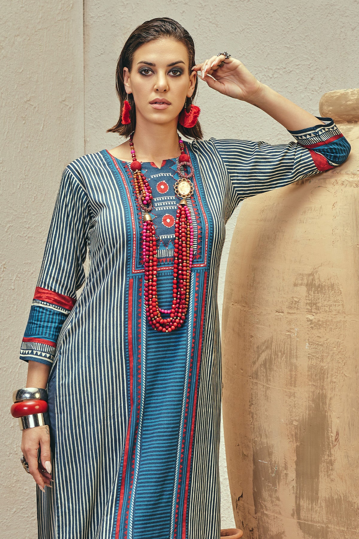 Blue Printed Kurta