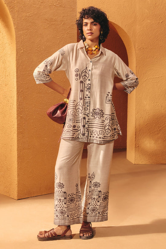 Cream Printed Co-Ord Set