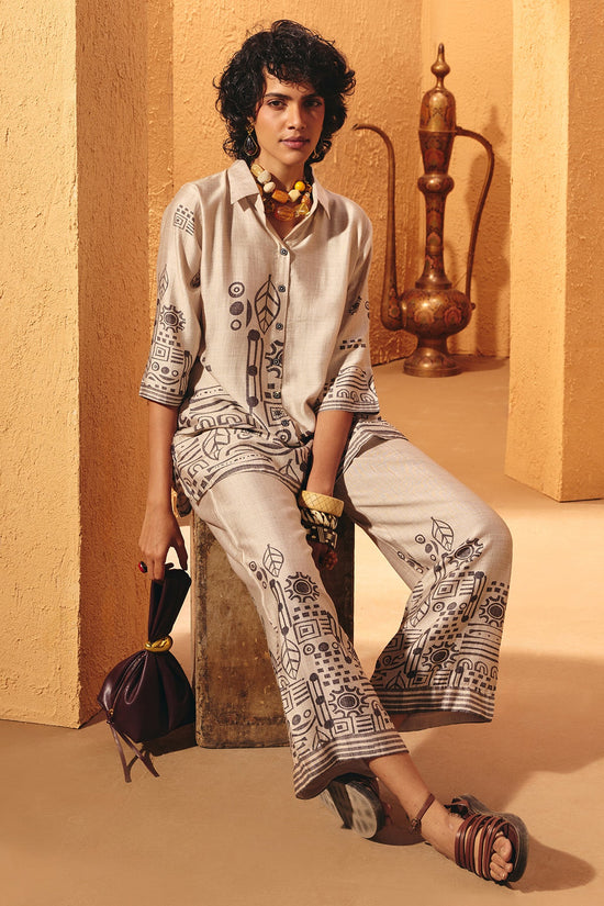 Cream Printed Co-Ord Set