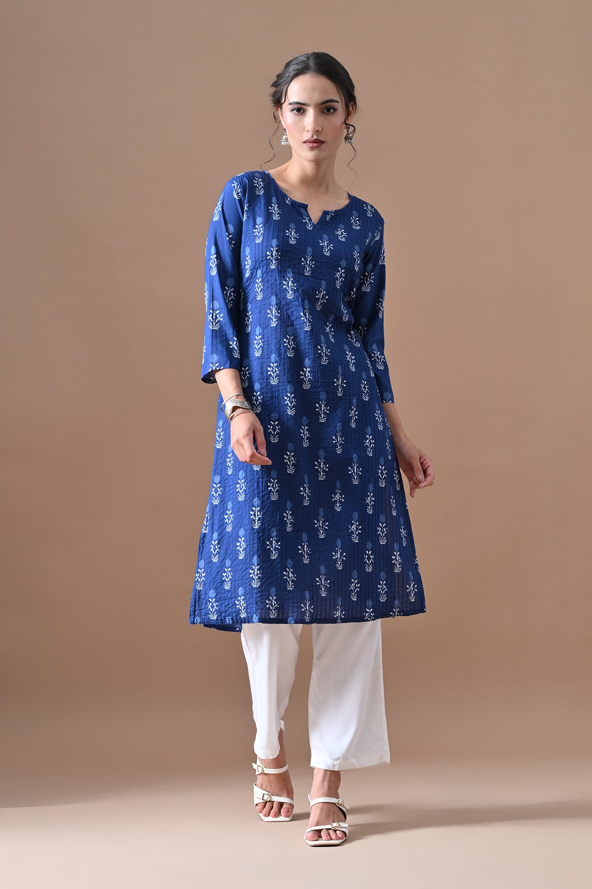 Blue Printed Kurta