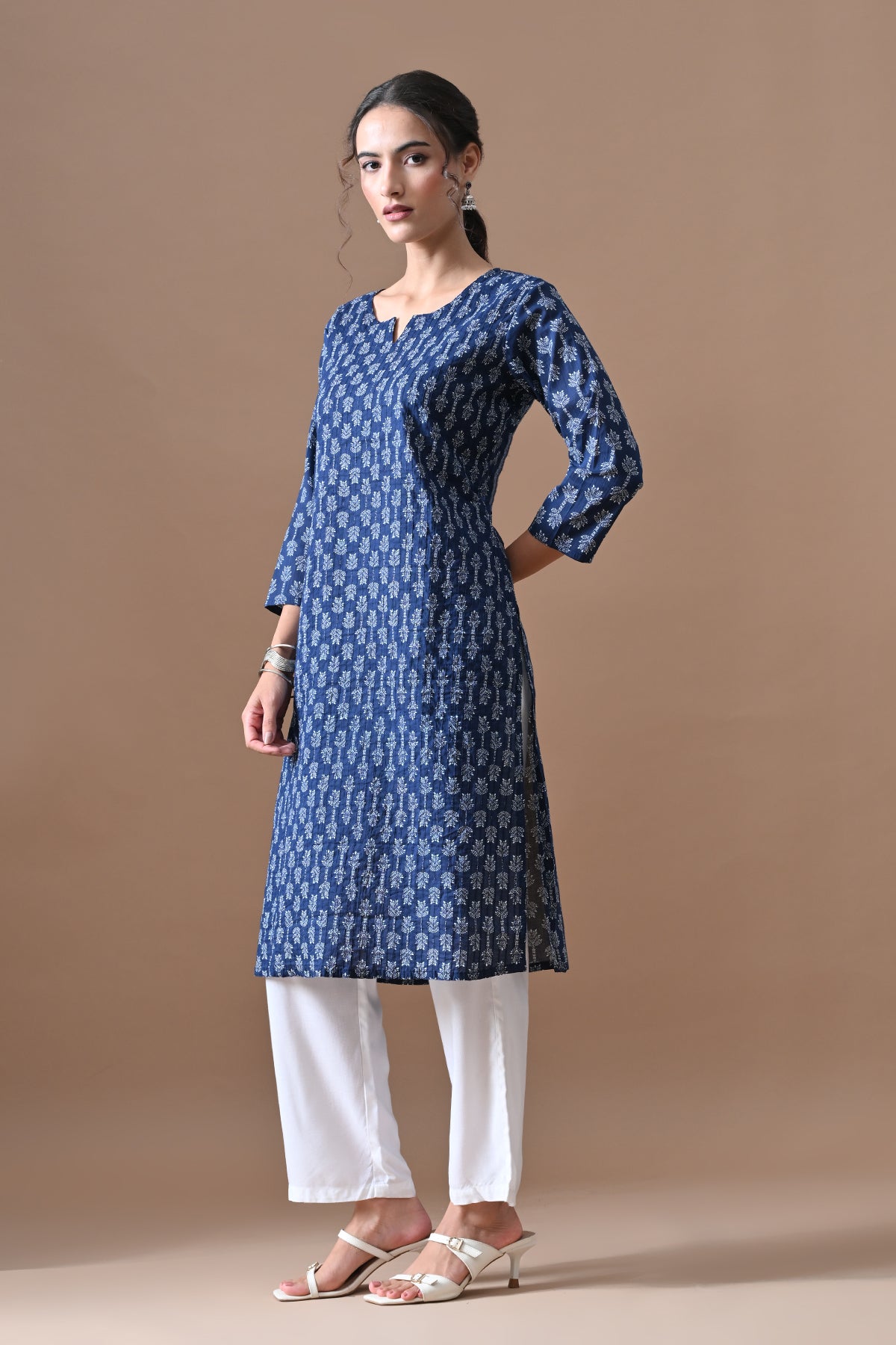Blue Printed Kurta
