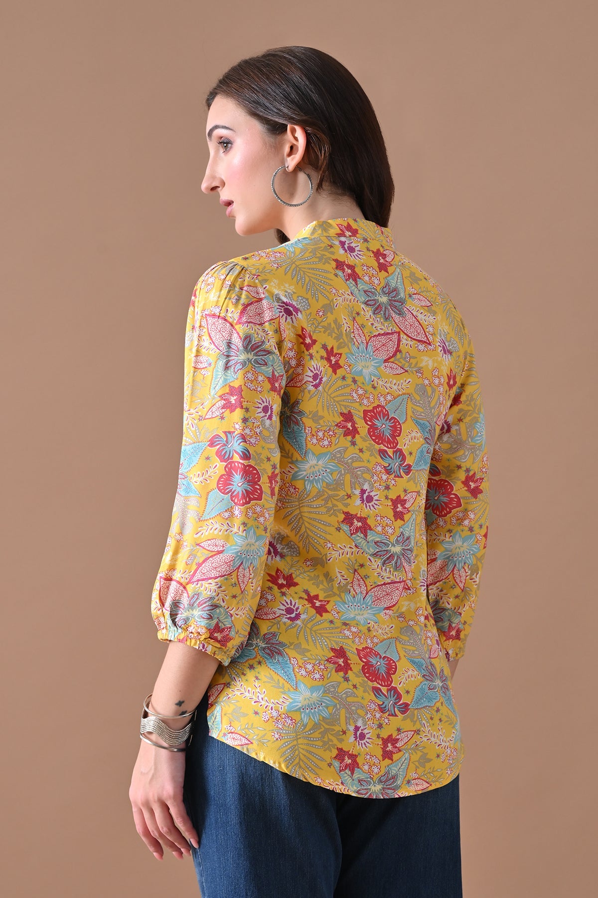 Yellow Printed Top