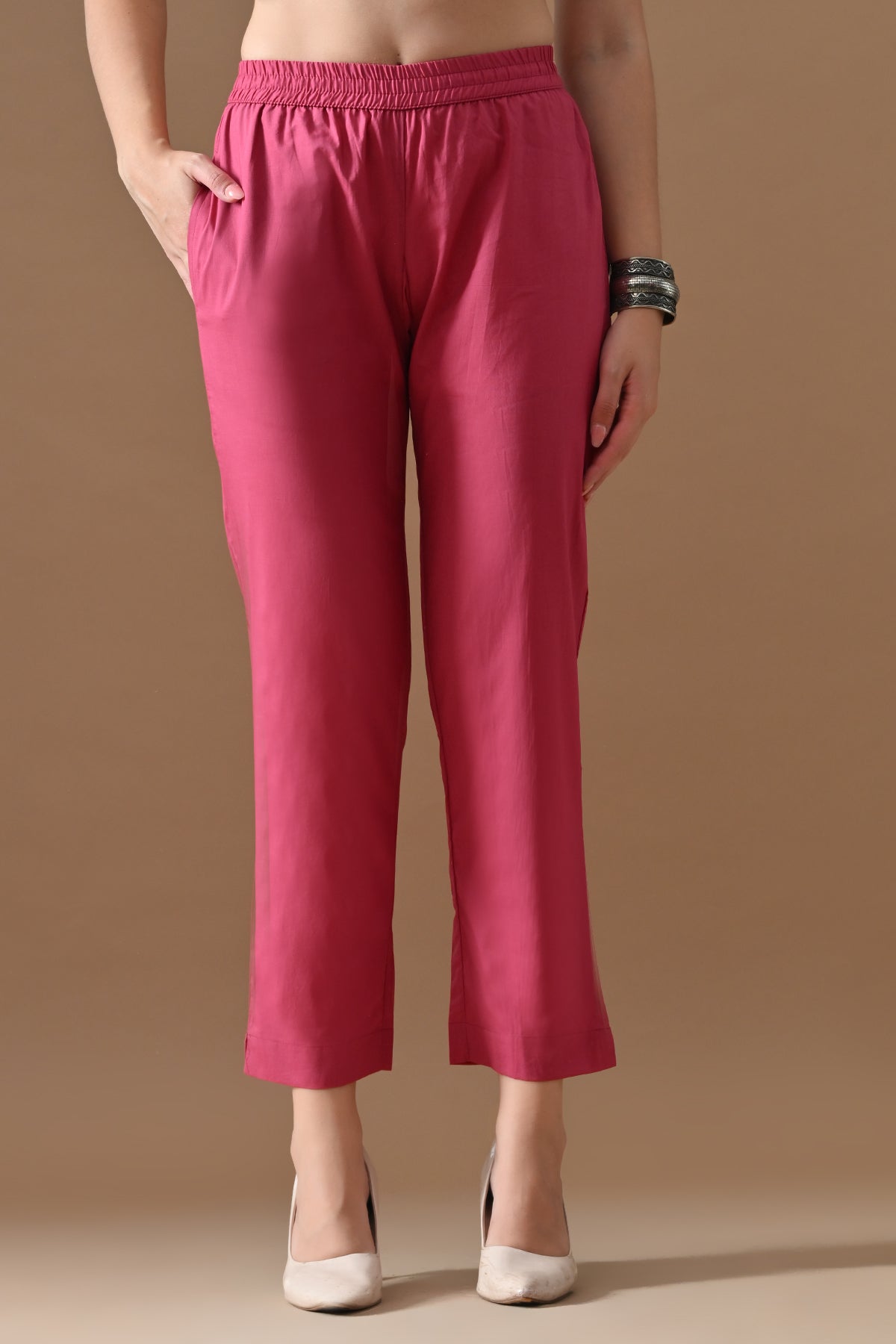 Beige Floral Printed Kurta Set (3 Piece)