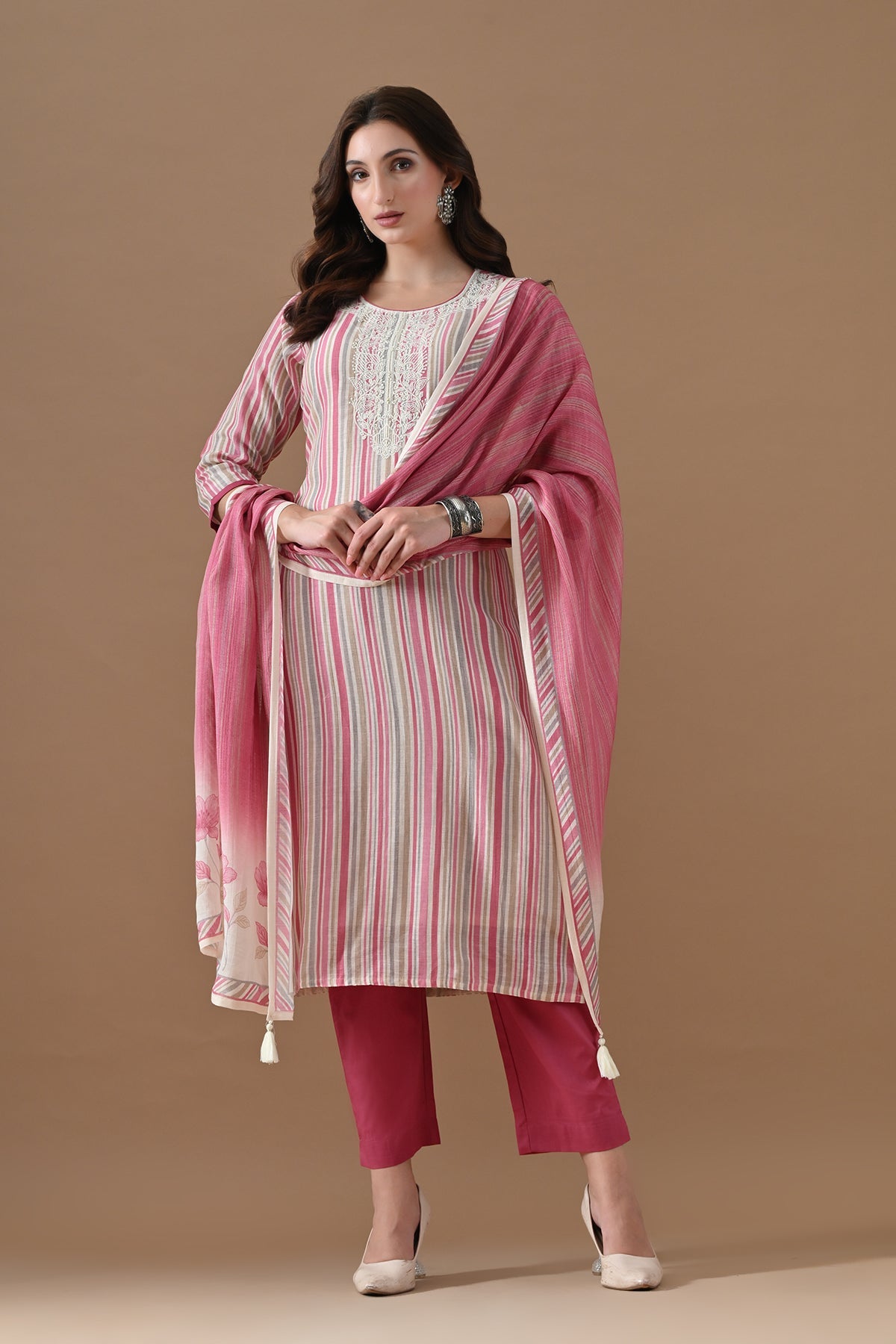 Multi Printed Kurta 3 Pcs Set