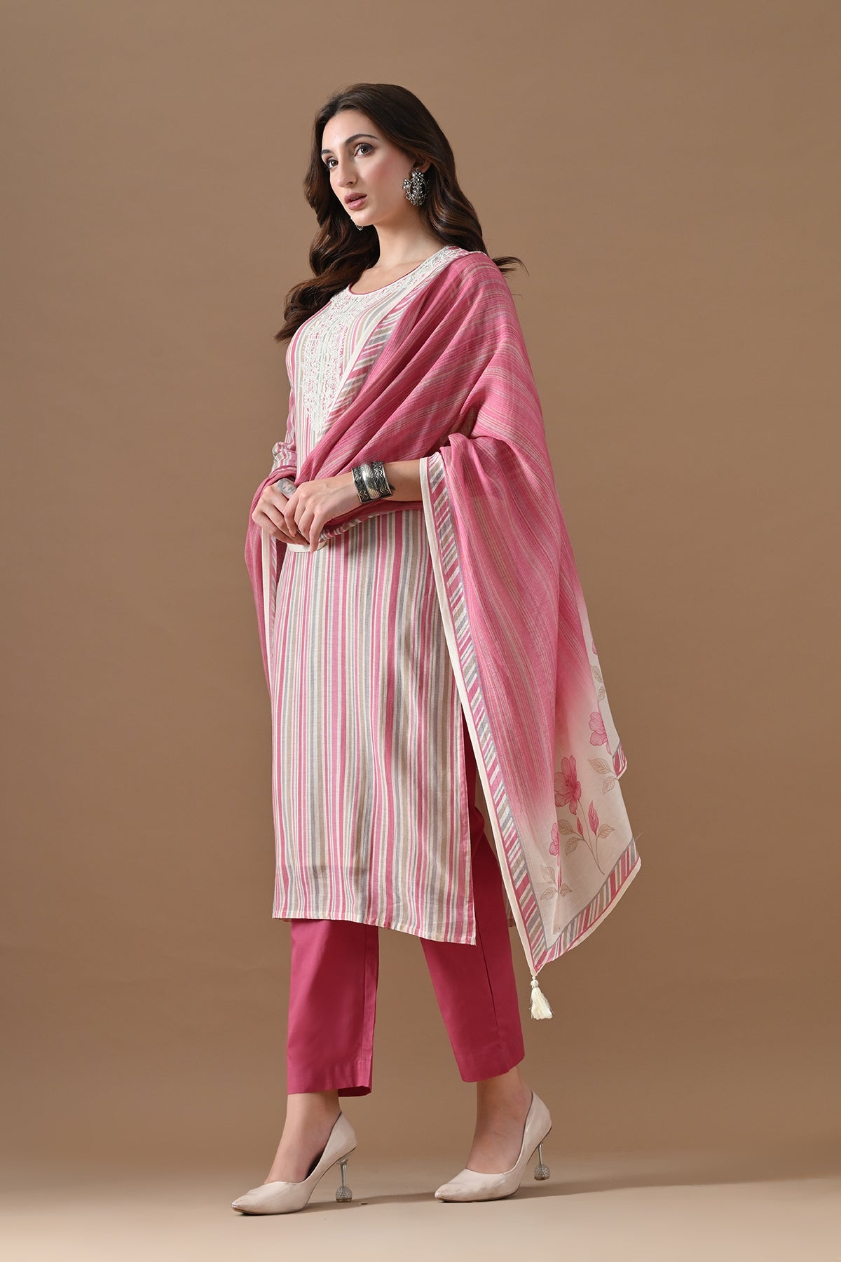 Multi Printed Kurta 3 Pcs Set