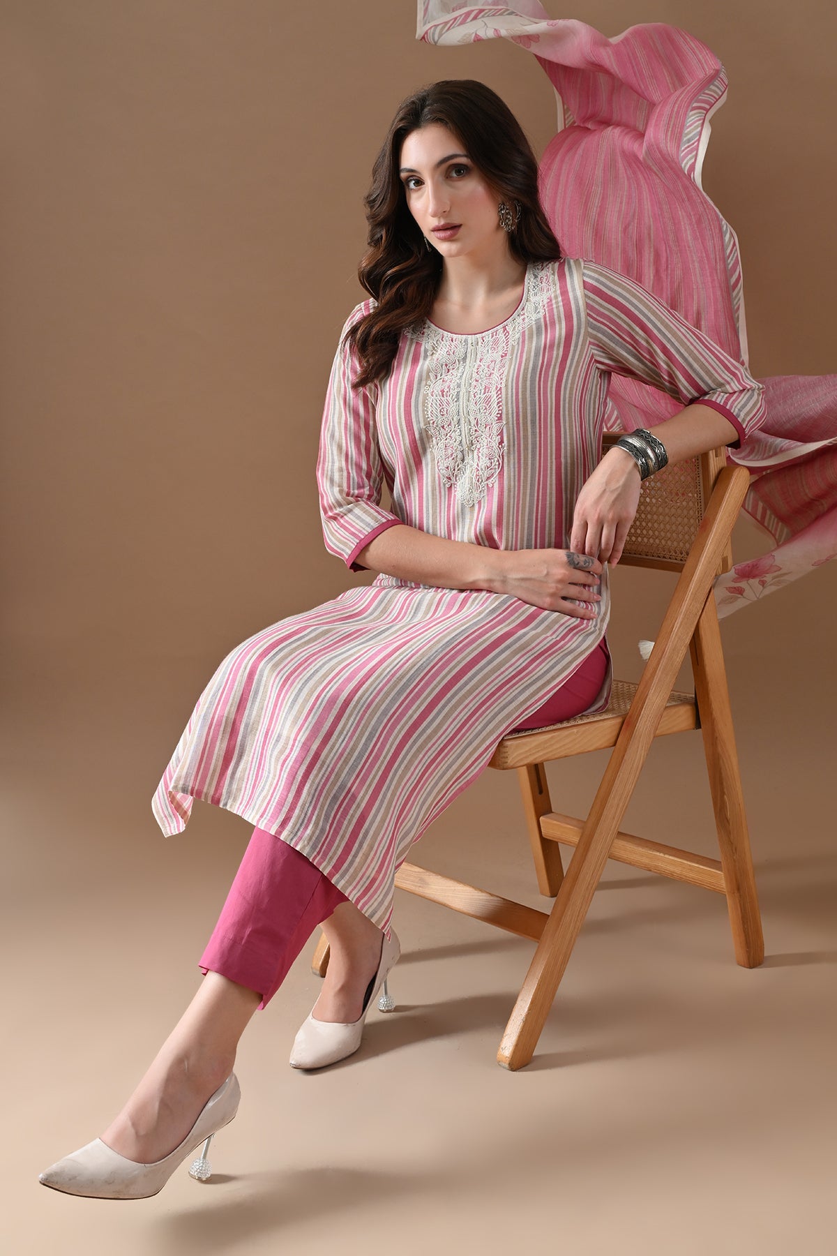 Multi Printed Kurta 3 Pcs Set