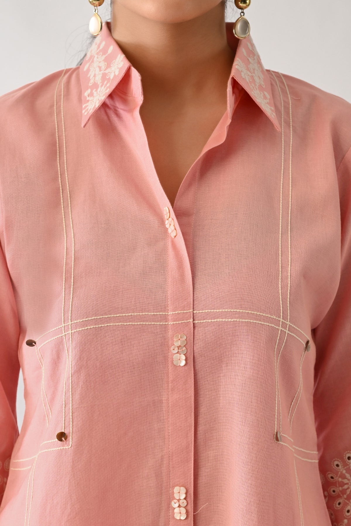 Pink Embroidered Co-Ord Set